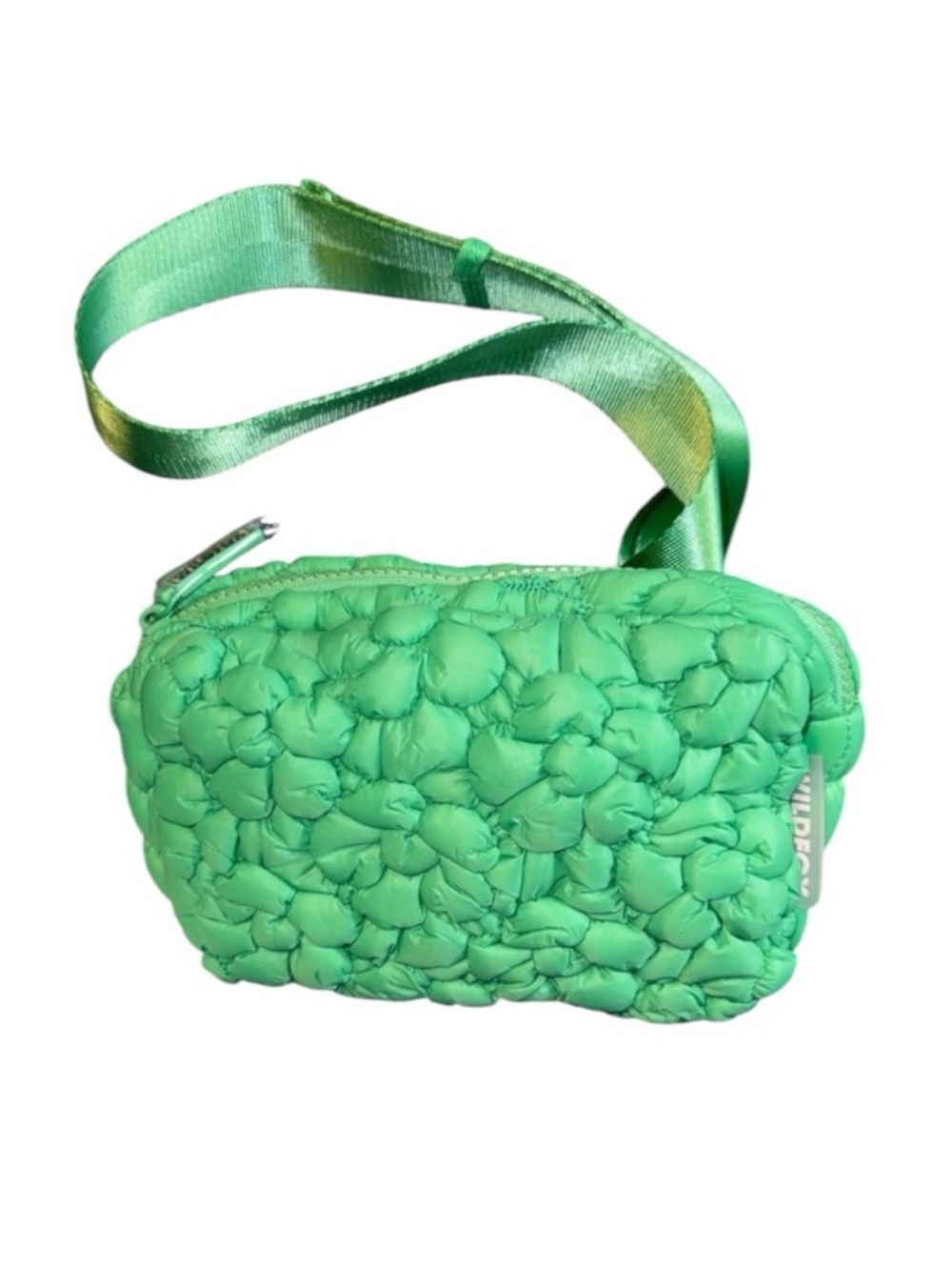 NWT Wildfox Green Quilted Floral Crossbody Pouch - Picture 1 of 5